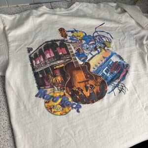 Vintage 90’s Hard Rock Cafe New Orleans Mardi Gas Shirt Large Bourbon St Party